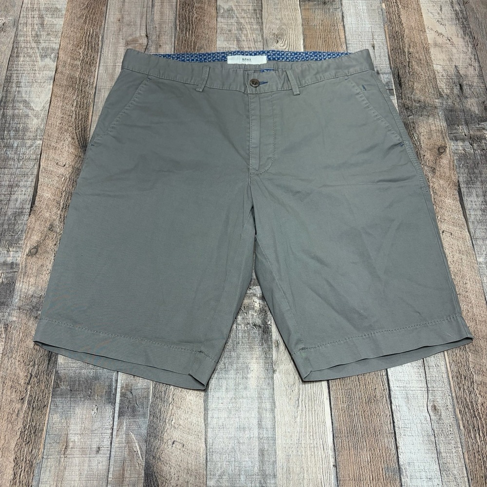 NWT Brax Feel Good Shorts Men's 32 Gray Stretch‎ Chino Casual Flat Front $135